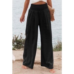 Beautiful black flowy wide leg pant with pockets Sz 3x